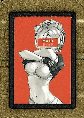 Anime Waifu Maid Manga Morale Patch / Military ARMY Tactical Hook & Loop 179 • $8.99