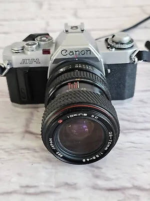 Canon AV-1 SLR 35mm Film Camera & 28-70 Mm Tokina Lens Vintage - Spares/Repair  • £39.90