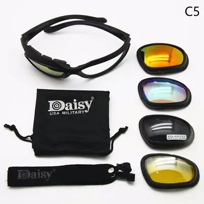 Daisy C5 Military Tactical Goggles Motorcycle Riding Glasses Sunglasses Ey Jn • $13.02