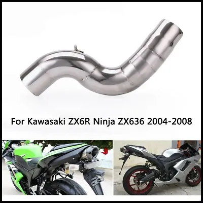 Middle Link Pipe For Kawasaki ZX6R Ninja ZX636 2004-2008 Exhaust Pipe Slip On • $48.59