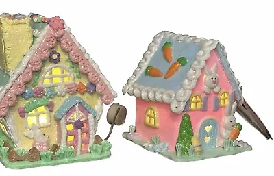 Easter Light Up Gingerbread House Candy Martha Stewart Pink Yellow Dough Per1 • £24.10