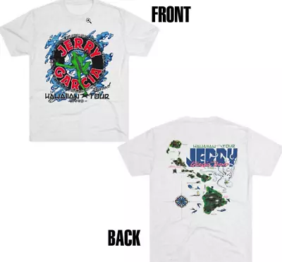 Vintage 1990 Jerry Garcia Band Hawaiian Tour T-Shirt Double Sided • $18.99