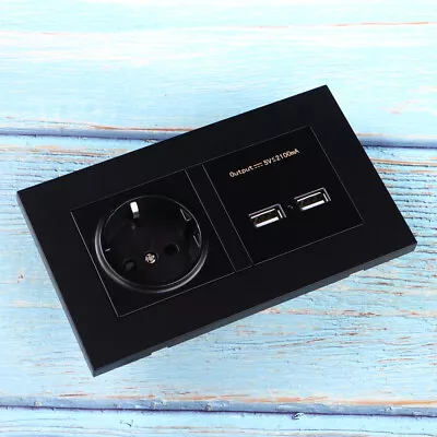 £15.96 • Buy European Standard Socket Wall Socket Dual USB 2100mA