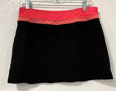 Tangerine Brand Athletic Skort Shorts Skirt Size S Black Salmon Side Zip Pockets • $4.95