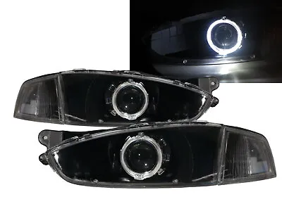 Mirage MK5 95-03 Guide LED Angel-Eye Projector Headlight BK For Mitsubishi LHD • $599.84
