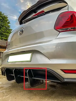 3x Rear Bumper Diffuser Spoiler Lip For Volkswagen VW Polo GTI/Look 2011-2018 • $84