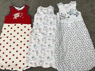 3 X Bundle Of Baby Sleeping Bags Girls 6-18-24 Months 2.5 Tog Winter & Spring • £9.99