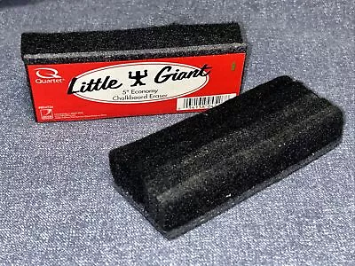 (2) Little Giant Chalkboard Felt Erasers 5  X 2  X 1  - Quartet 804526 • $3.39