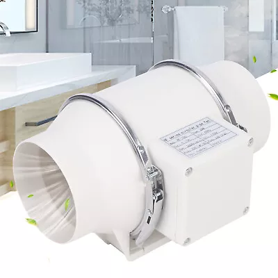 Inline Duct Ventilation Fans Vent Exhaust Blower Air Circulation 4 Inch 220 M/h • $41