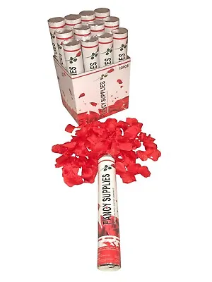 $16.99 • Buy Wedding Red Silk Rose Petals Cannon Celebrate Party Poppers Anniversary Photo