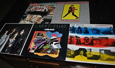 Large 5LP~80s (EX) Record Lot: Police~UB40~Elvis Costello~Pretenders~The Tubes • $39.99