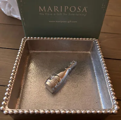 Champagne Bottle Beaded Napkin Box By Mariposa  Perch A Celebratory Cocktail On • $45