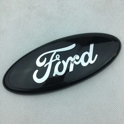 7 X2.5  Front Grille Rear Tailgate Oval Emblem For Ford F150 F250 Black&Silver • $13.99