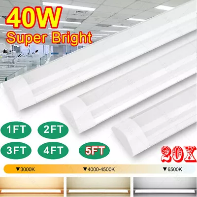 1-5FT LED Strip Light Batten Tube Light Office Shop Garage Ceiling Lamp Daylight • £237.58