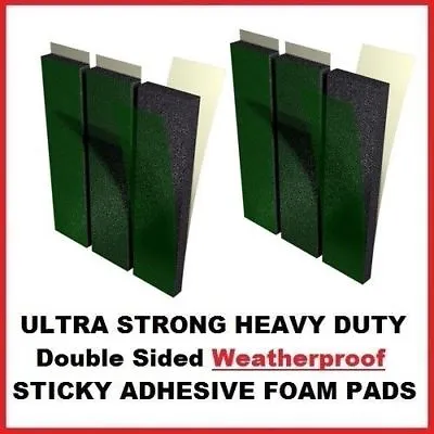 £3.49 • Buy 6 Heavy Duty Double Sided Sticky Pads Foam Adhesive Pads Indoor Outdoor DIY