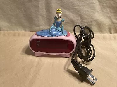 $9.95 • Buy Vintage Disney Princess Cinderella Digital LED Pink Alarm Clock Plug In