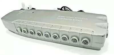 8 Way Aerial Amplifier Freeview Tv Sky+ Hd Link Magic Eye Splitter Global 7 • £30.69