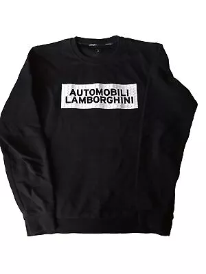 Automobili Lamborghini Black Cotton Sweatshirt With 3D Logo - Large • £59