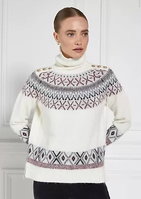 Holland Cooper Fairisle Knit - Size XS - Cream - New With Tags RRP £179 • £95