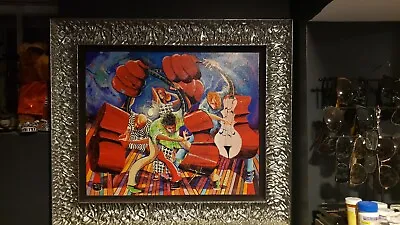 Marcus Glenn ORIGINAL PAINTING Three Bass And A Lady. Canvas Signed In Ink. PO • $3100