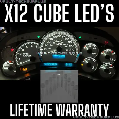 12 Pc White Led Cluster Upgrade Kit Silverado Sierra Escalade Yukon Tahoe 03-06 • $16.79