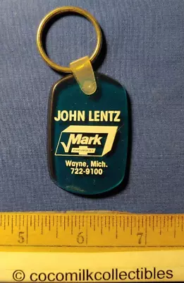 Vintage Keychain Rubber John Lentz Mark Chevrolet Wayne Michigan Phone Number • $15.99