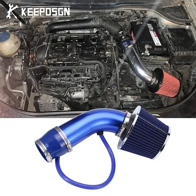 Blue 3  Cold Air Intake Filter Induction Pipe Hose Kit For VW Jetta CC 2.0L 1.8L • $59.23