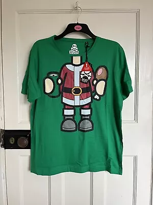 Xplicit T-shirt Christmas Funny Santa Party Printed Green Men's Size L • £9.99