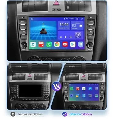 8 For MERCEDES BENZ C-W203 W209 C230 C280 GPS Stereo CarPlay Radio Android 4+64G • $199.49