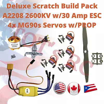 A2208 1800kv 2600kv | 30A ESC 3s ESC | MG90s Mini Servos  6x4 Props KIT • $29.99