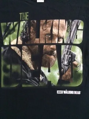 The Walking Dead Rick Grimes With Gun Logo T-shirt Licensed Official  -OOP • $15.95