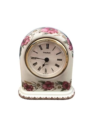£14.99 • Buy Grayshott Pottery Quartz BatteryClock, Floral Design Ceramic Untested Vintage