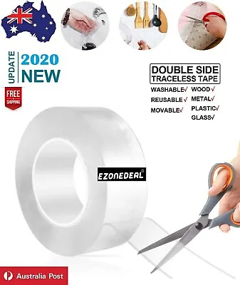 NEW Heavy Duty Transparent Gel Tape Sticky Pads Adhesive Double Side Nano Tape • $11.99