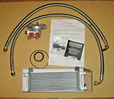 New Oil Cooler Kit 1969-76 TR6 Filter Adaptor Stainless Lines Cooler & Hardware • $419.95