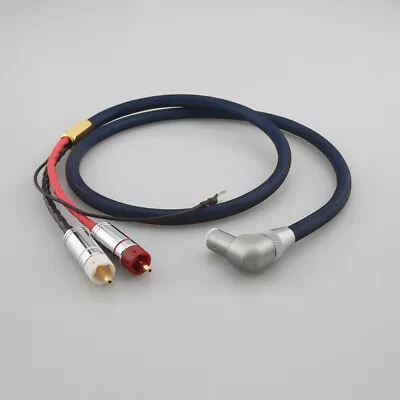 6N OCC Silver Shield RCA To 5-Pin DIN Audio Phono Tonearm Cable With Ground Wire • $35.70