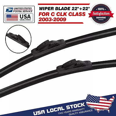 FOR Mercedes-Benz C230 2004-2007 Windshield Wiper Blade Pair Set Of 2*22inch • $12.89