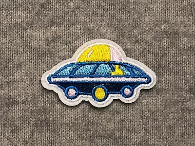 1 Spaceship Flying Saucer Embroidery Iron On Patch Rocket UFO NASA Outer Space  • $4.60
