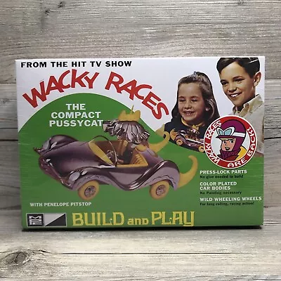 Wacky Races Compact Pussycat Press-Lock Model Car SEALED Penelope Pitstop • $29.12