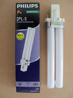 Philips CFL Lamp Bulb PL-S 7W/835/2P ALTO - 2 Pin G23 Base 3500 Kelvin 7 Watt • $6.33