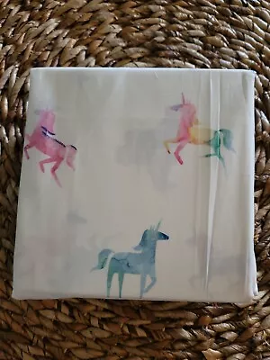 Pottery Barn Kids Unicorn Pastel Watercolor Sheet Set Multi Color Queen 4pc • $99