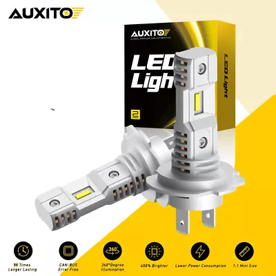 AUXITO H7 LED Headlight Globes Bulbs Kit High Low Beam Bright White Lamp White • $42.77