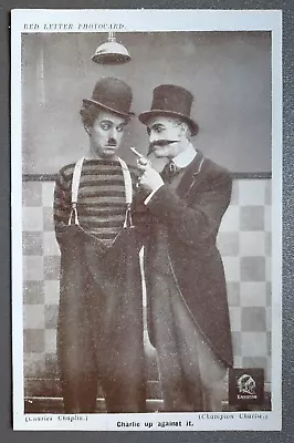 Postcard Charlie Chaplin Red Letter Photocard.'Up Against It' Essany C1915 • £2.99