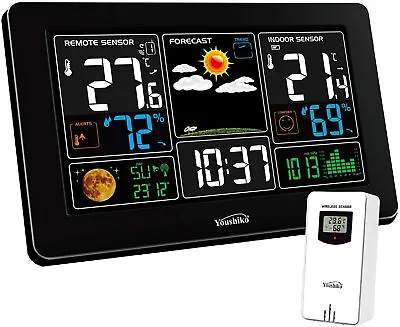  Weather Station With MSF Radio Control Clock ( UK Version )  Indoor  / Outdoor  • £39.99