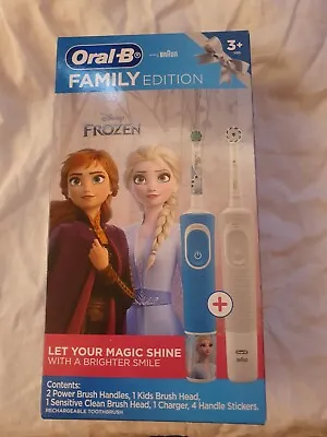 Oral B Power Toothbrush Pro 100 Frozen Twin Pack • $100