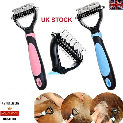 £7.99 • Buy Professional Pet Grooming Undercoat Rake Comb Dematting Tool Dog Cat Brush UK