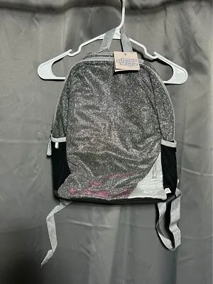 Silver Sparkle -More Than Magic -16.5  Multi Glitter Canvas Kids Backpack - NWT • $3.50