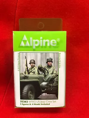 Alpine Miniatures 1/35th  WWII U.S. Jeep Crew Set Resin Kit #35262 NIP • $36