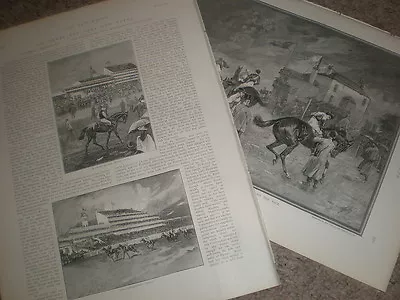 Horse Racing Epsom Derby And The Oaks 1891 Old Prints And Article • £9.99