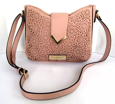 NWOT Marc New York Andrew Marc Crossbody Pink Perforated Shoulder Bag Adj Strap • $59.49