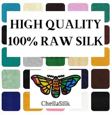 RAW SILK High Quality Handloomed In India Rough Silk With Slub SOLD BY THE METRE • £15.99